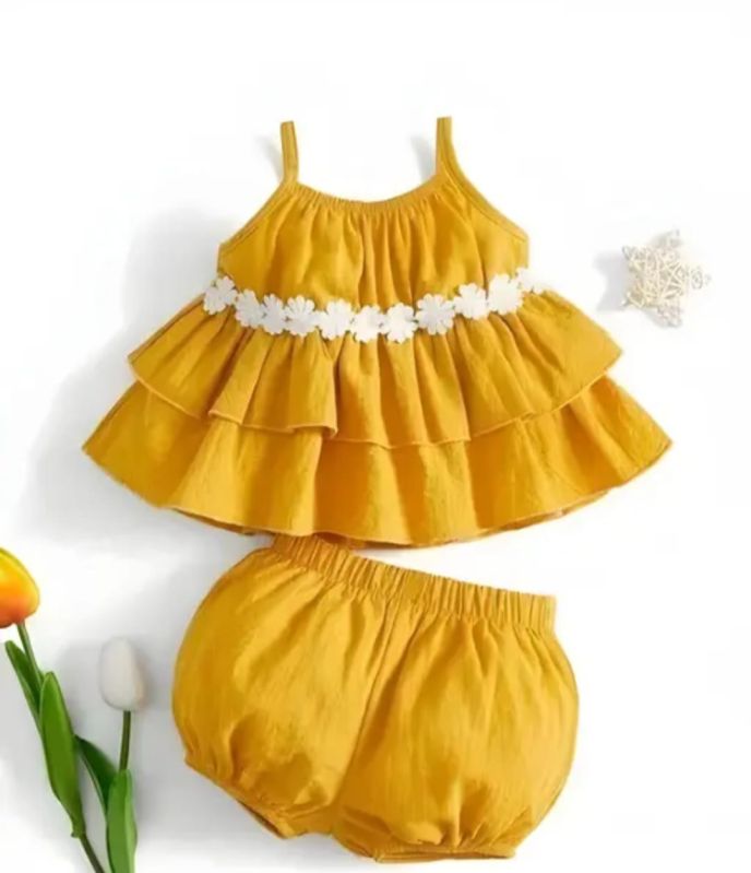 Modern Girls Kids Short Top Set