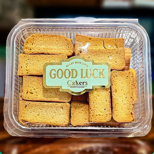 Good Luck Cakers Plain Rusk Toast, Color : Golden Brown