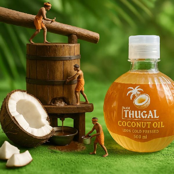 Wooden Cold Pressed Coconut Oil, Brand Name : Nam Thugal