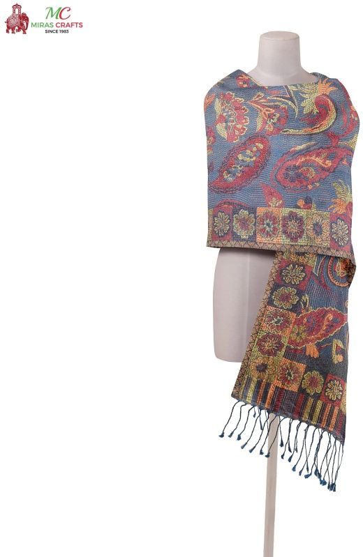 Blue Miras Pashmina Shawl
