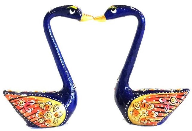 Brass Lacquer Swans