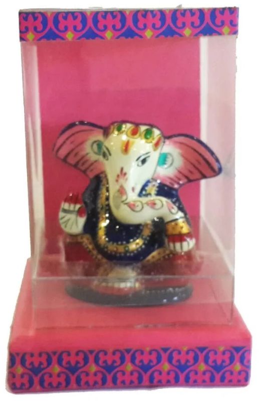 Lacquer Brass Papu Ganesha Statue