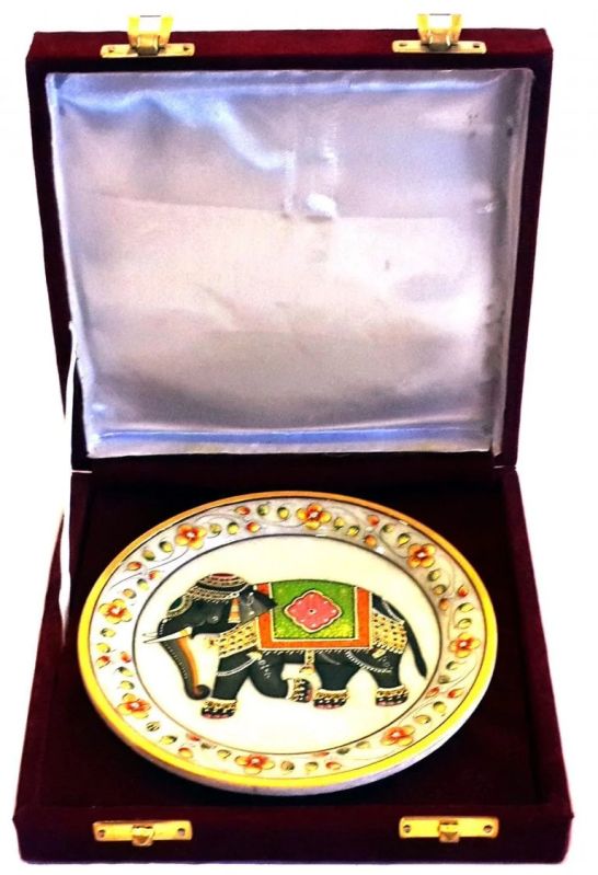 Marble Elephant Plate