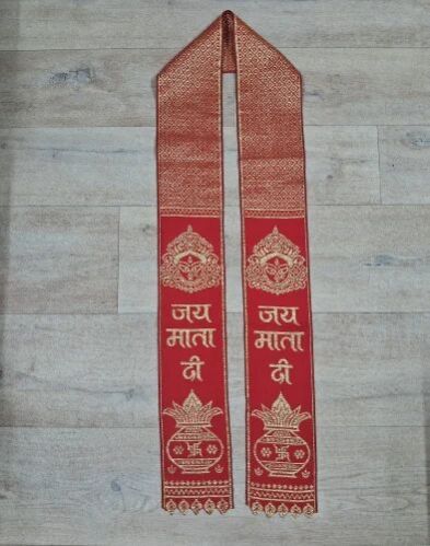 Jay Mata Di Zari Jequard Work Dupatta/patka