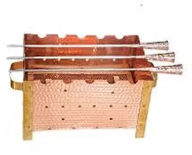 Metal Copper Small Barbecue Grill, Shape : Rectangular