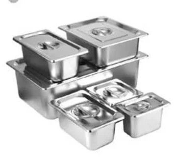 Stainless Steel Gn Pans, Color : Silver for Food Storage Serving