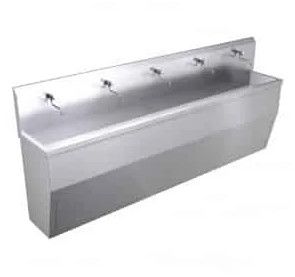 Polished Wall Mounted Stainless Steel Wash Basin, Color : Silver