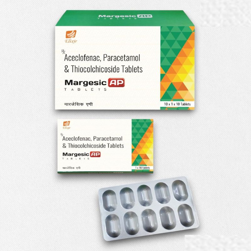 Aceclofenac, Paracetamol & Thiocolchicoside Tablets