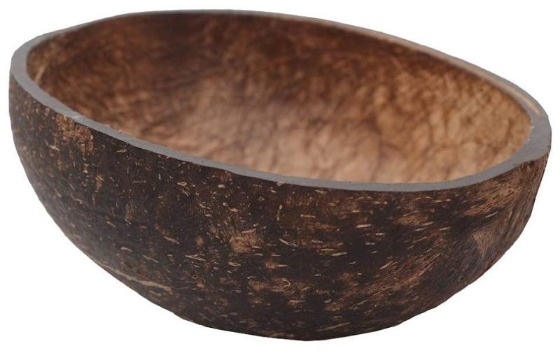 Semi Polished Coconut Shell Bowl