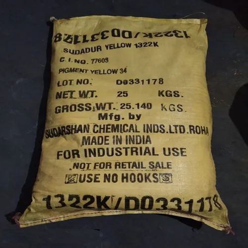 Sudharshan 1322 Middle Chrome Pigment, Color : Yellow, Form : Powder