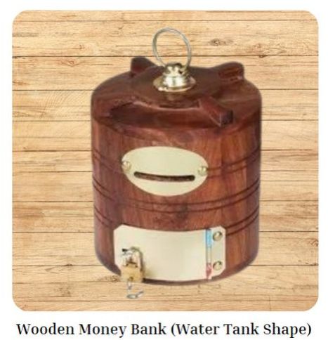 Wooden Water Tank Shape Money Bank