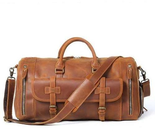 AD01 Anfaal Premium Leather Duffle Bag