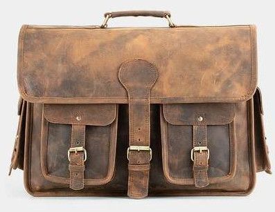 BC04 Anfaal Smartline Leather Business Messenger Bag