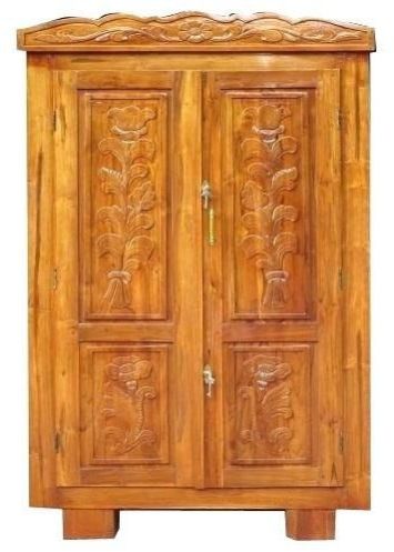 Brown Hinged Vintage Wooden Almirah