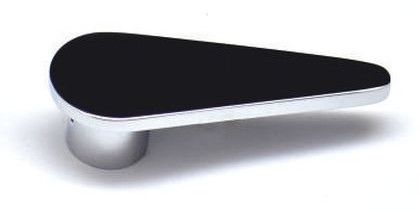 Metal Polished Pan 30 Faucet Handle, Color : Silver & Black