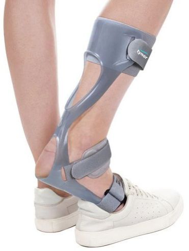 Tynor Cure Plastic Foot Drop Splint With Liner, Color : Grey