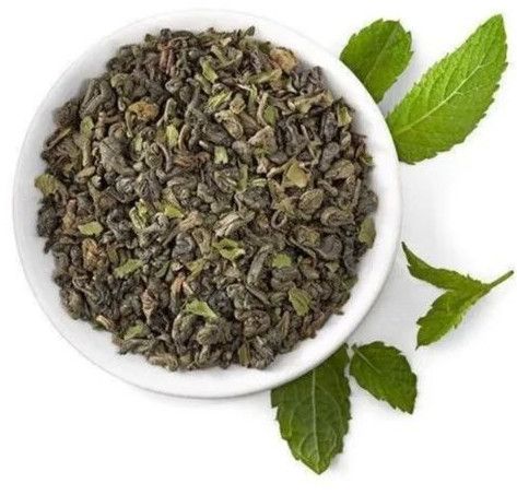 Green Herbal Tea Leaves