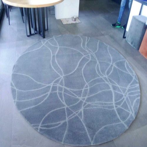 Gray Round 3d Carpet
