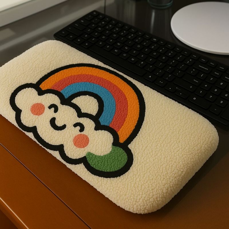 Rainbow Printed Keyboard Rug