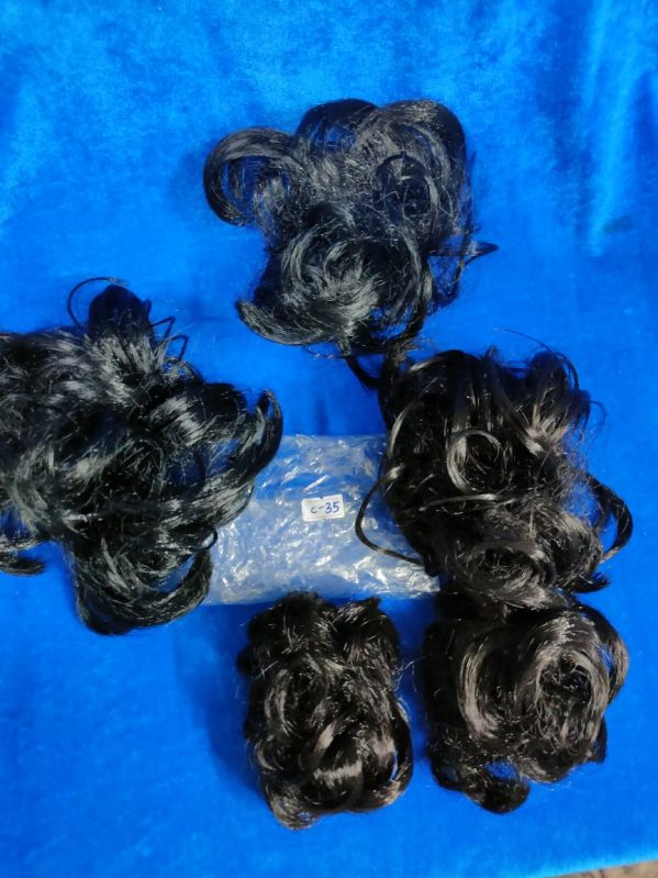 Black Synthetic Ruffle Hair Extension