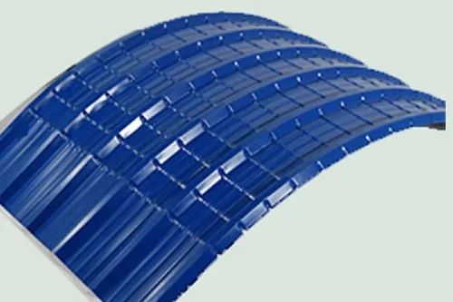 Galvanized Steel Blue Color Coated Curved Roofing Sheet