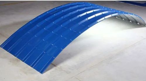 Galvanized Steel Color Coated Metal Crimping Sheet, Color : Blue