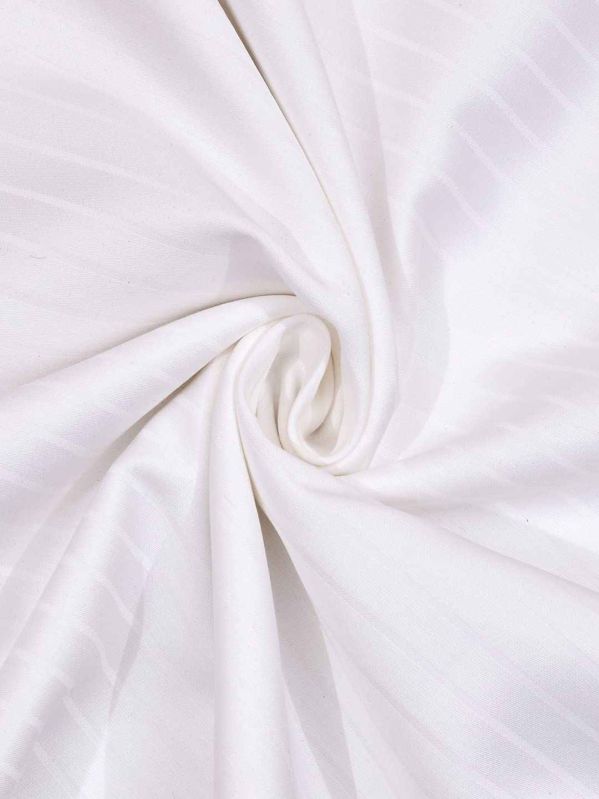108x120 Inch My Trident White Satin Stripe Cotton Bedsheet