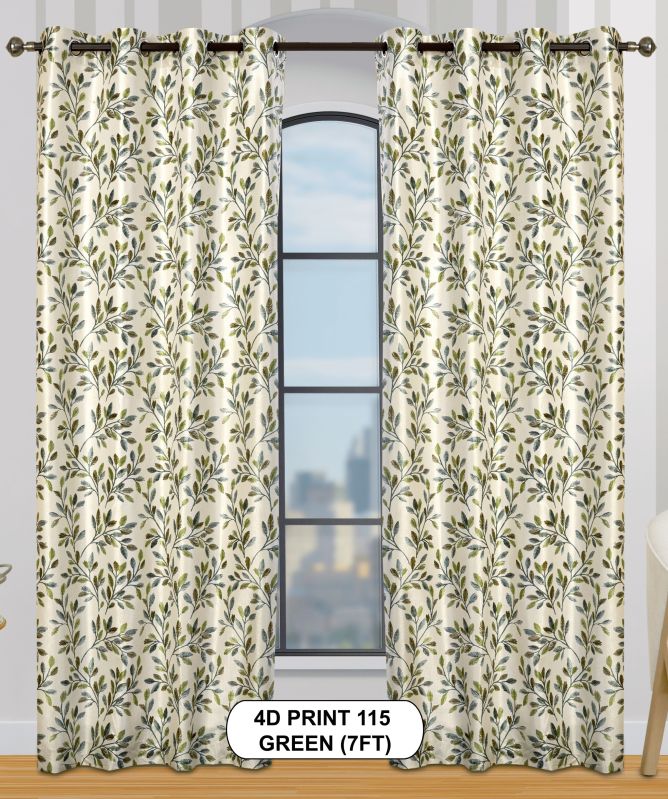 4d print 115 green window curtains