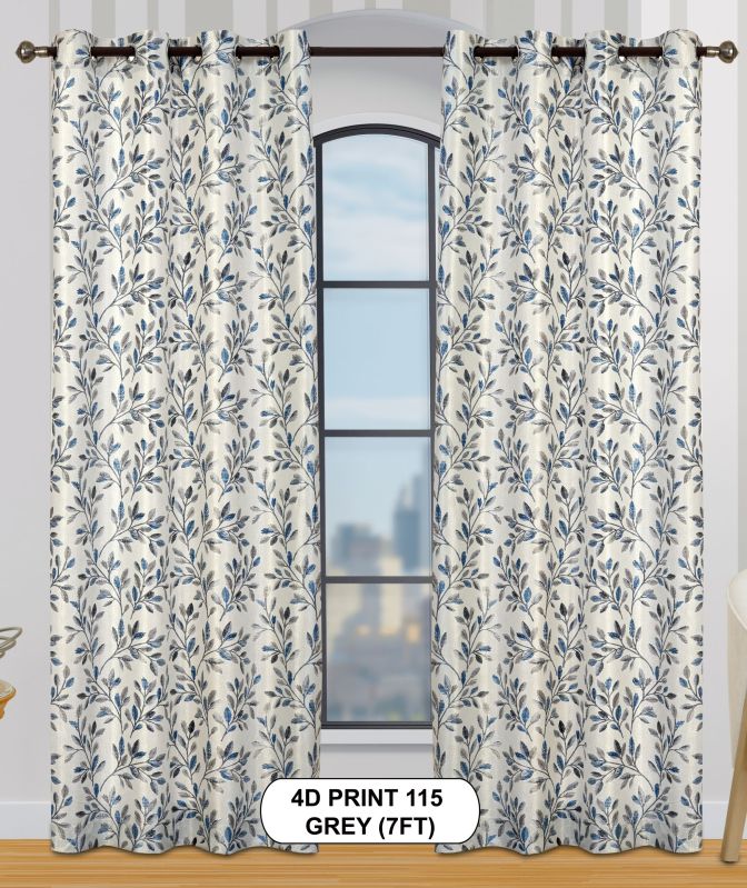 4d print 115 grey window curtains