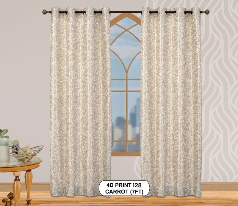 4d Print 128 Carrot Window Curtains