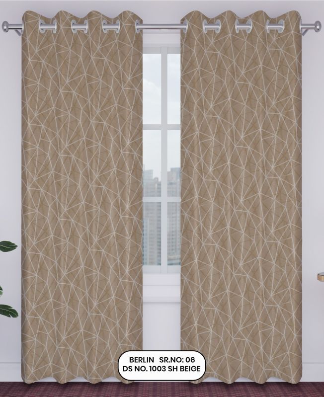 Berlin Jacquard Curtain – Beige | Design no.1003 | SR.no. 06 | Ring Style