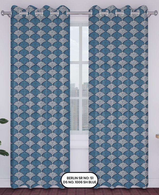 Berlin Jacquard Curtain – Blue| Design no.1006 | SR.no.51 | Ring Style
