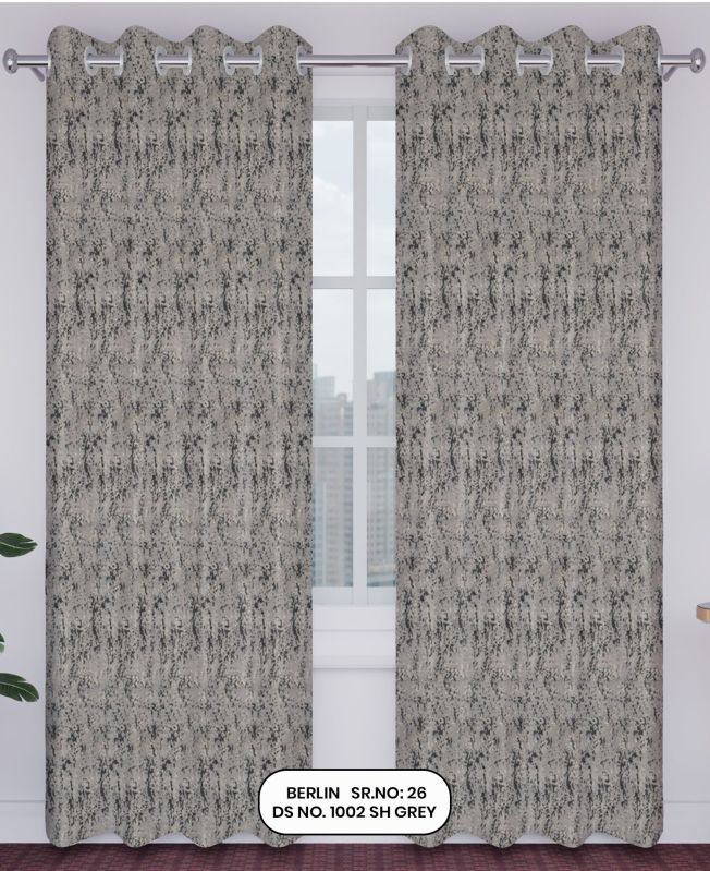 Berlin Jacquard Curtain –grey | Design no.1002 | SR.no. 26 | Ring Style