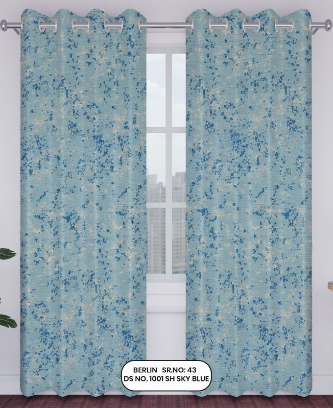 Berlin Jacquard Curtain – Sky Blue | Design no.1001 | SR.no.43 | Ring Style