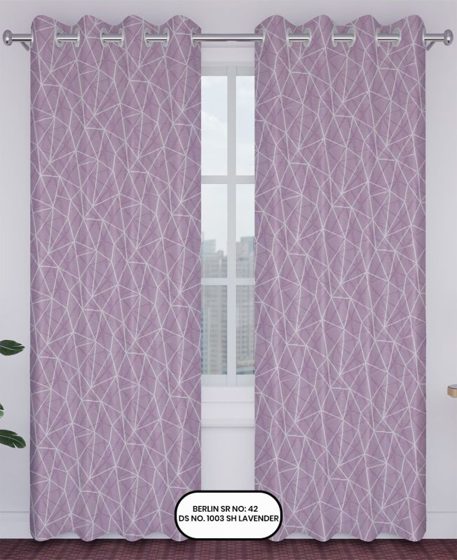 Berlin Lavender Design Ring Style Jacquard Curtain