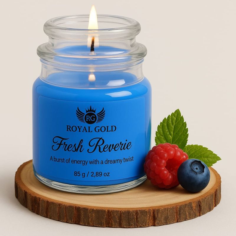 Royal Gold Fresh Reverie Soy Wax Glass Jar Scented Candles