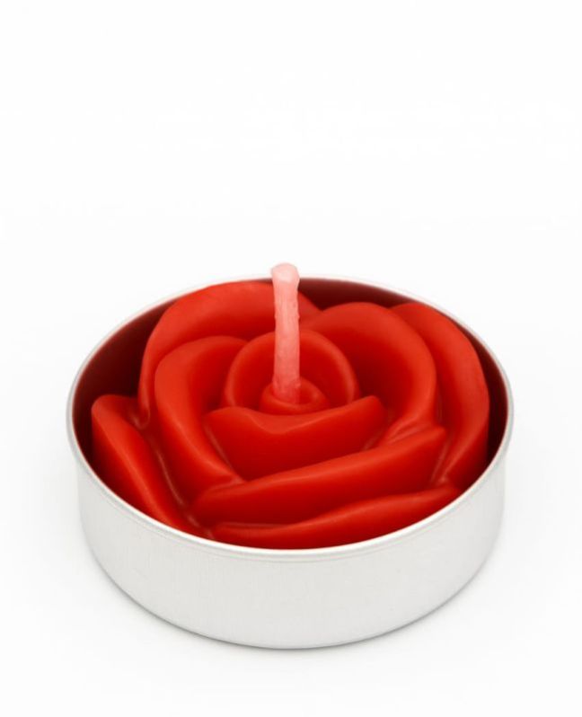 Royal Gold Red Rose Soy Wax Tea Light Candle
