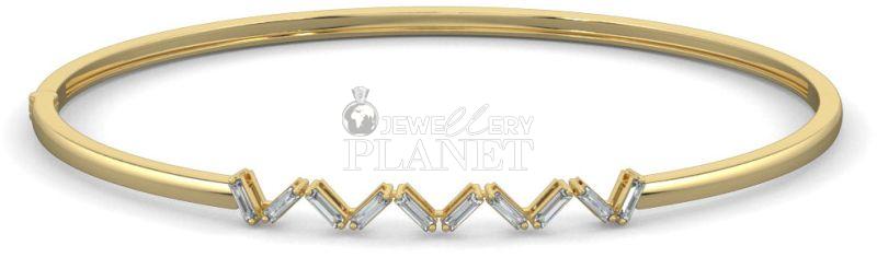 14K Gold Dazzle Weave Diamond Bangle Bracelet