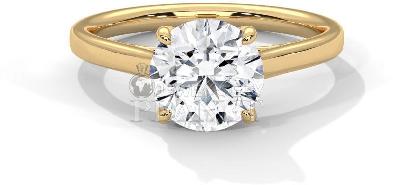 18k Gold Solitaire Diamond Ring