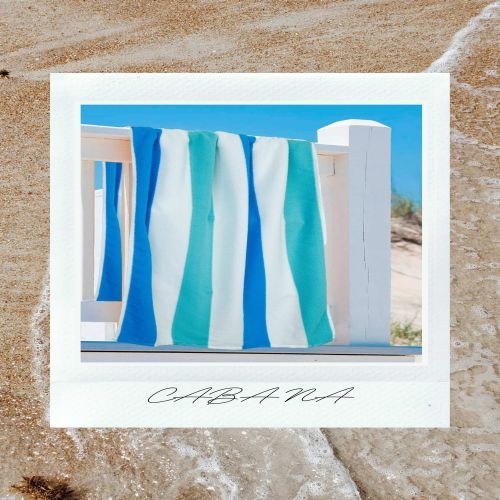Dual Tone Blue Striped Cabana Towel