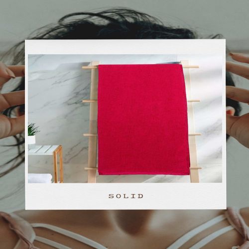 Magenta Solid Color Bath Towel