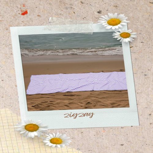 Stylish Lavender Zigzag Beach Towel for Summer
