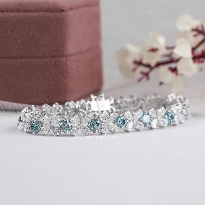 7.60 CT Round Cut Diamond Bracelets