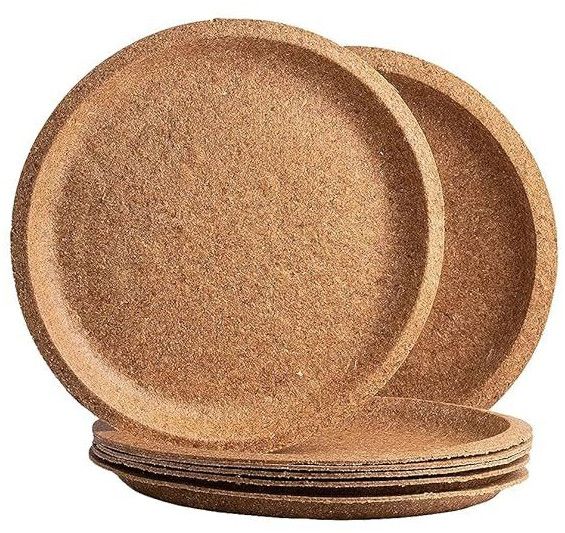 8 Inch Wheat Bran Round Plate