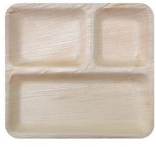 Areca Palm Leaf Square Compartment Plate