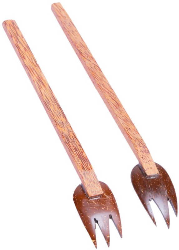 Brown Coconut Shell Fork