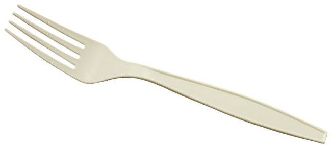 Cornstarch Disposable White Fork