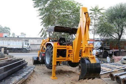 Steel Backhoe Tractor Loader, Color : Black