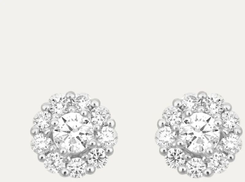 1 Carat Round Shape Lab Diamond Stud Earring