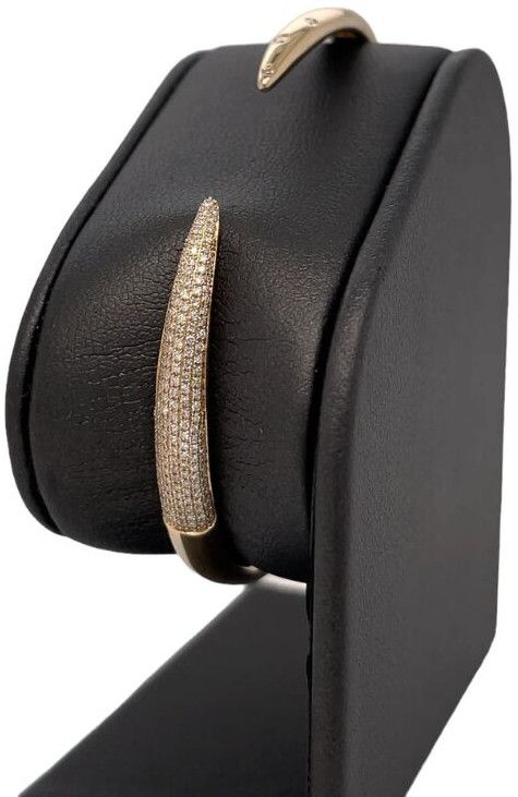 2.50 CT Round Cut Lab Diamond Bangle 14K Gold Vvs Clarity E Color